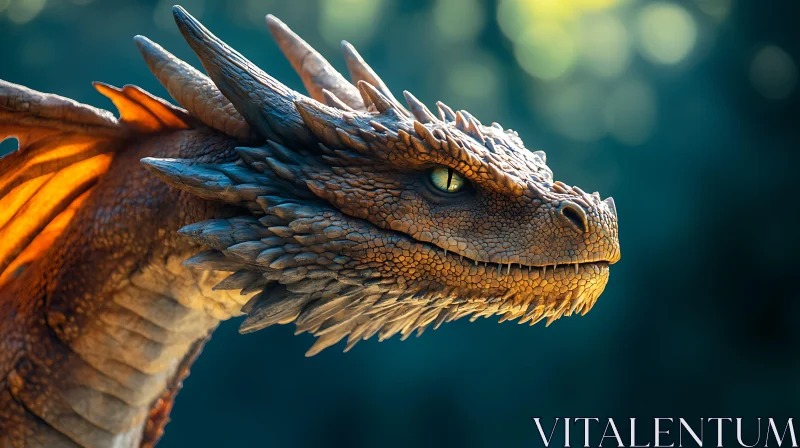 Dragon Close-Up AI Image