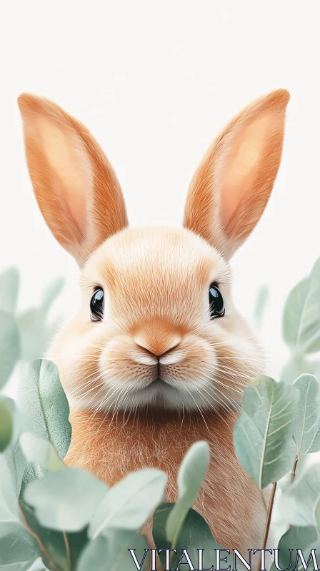 AI ART Charming Rabbit with Big Eyes