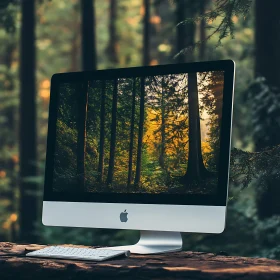 Forest Imagery on a Computer Screen