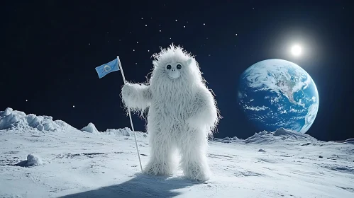 Lunar Yeti Flag Bearer