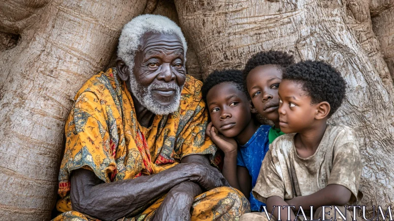 Generations United: An African Family Portrait AI Image