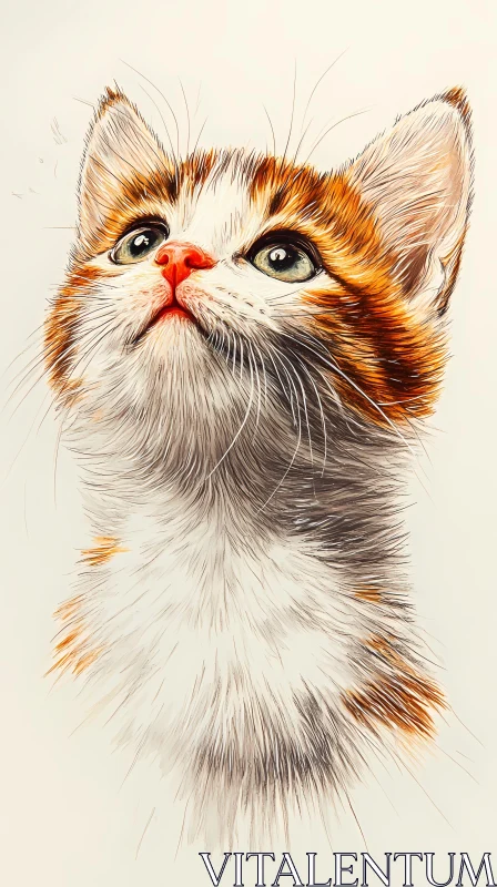 AI ART Charming Feline Art Rendering