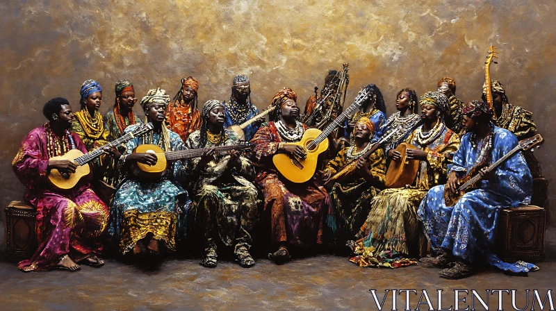 African Musical Ensemble: A Cultural Symphony AI Image