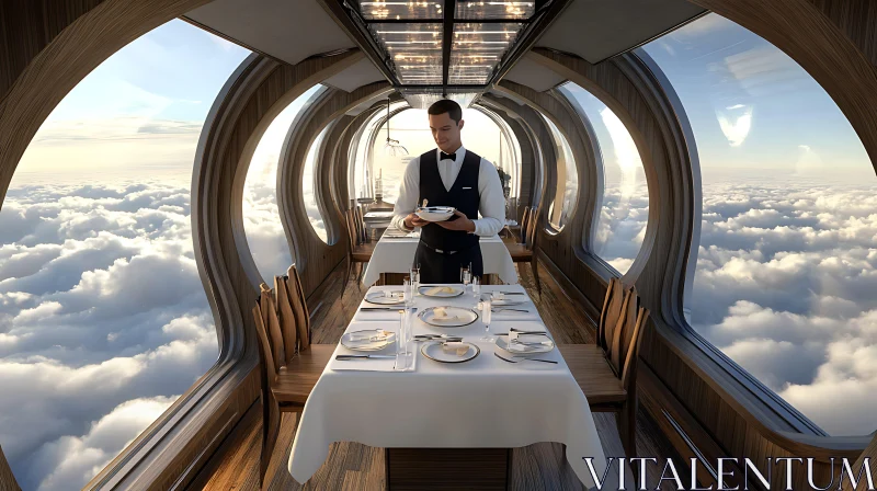 AI ART Luxurious Sky Dining with Panoramic Views