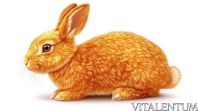 AI ART Detailed Portrait of an Orange Bunny