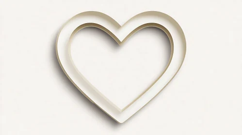 Minimal Heart on White