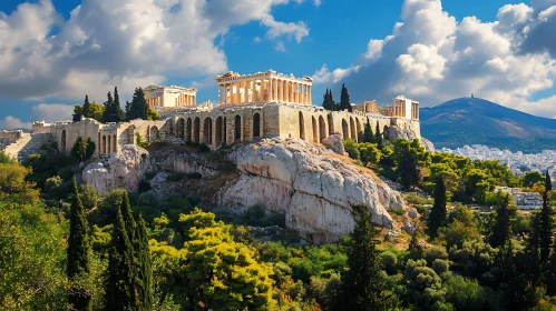 The Parthenon and Athens Landscape