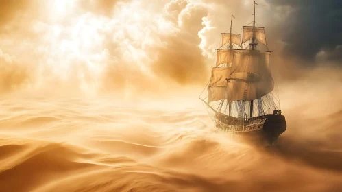 Surreal Sand Sea Voyage Image