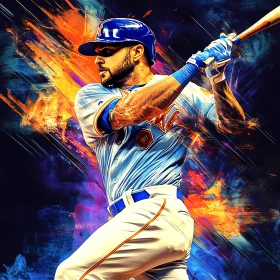 Baseball Swing Abstract Art