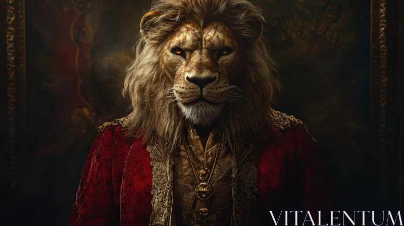 Regal Lion Character AI Image