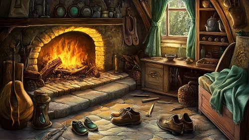 Warm Interior with Shoes