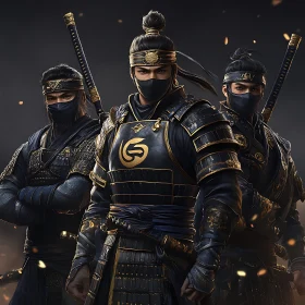 Masked Warriors with Swords