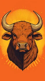 Bold Bull with Radiant Aura