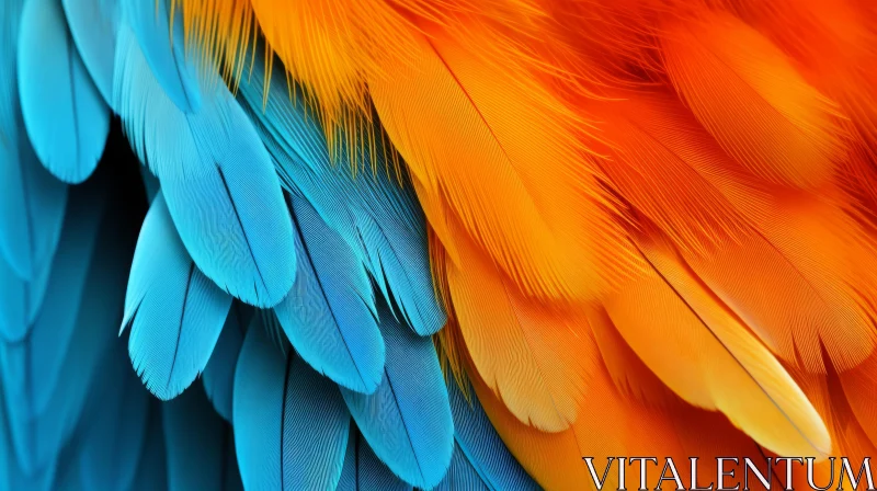 Captivating Close-Up of a Parrot: Light Orange to Azure AI Image