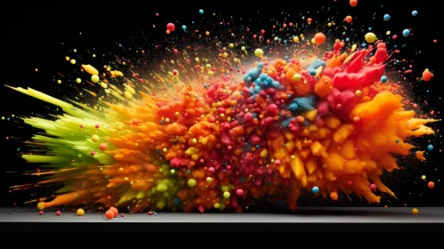 Colorful Explosion Artwork | Abstract Painting