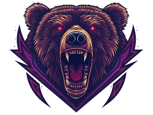 POD Design Realistic Bear Illustration in a Horror Fantasy Context