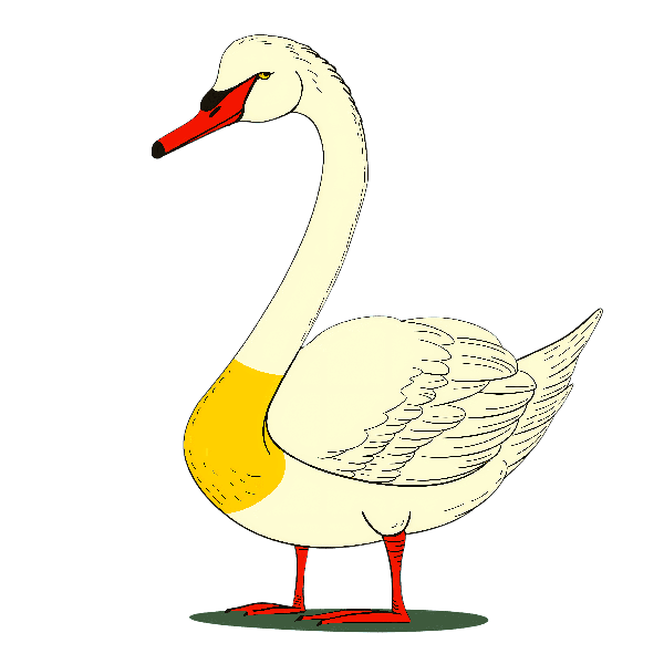 POD Design Swan Art for Apparel