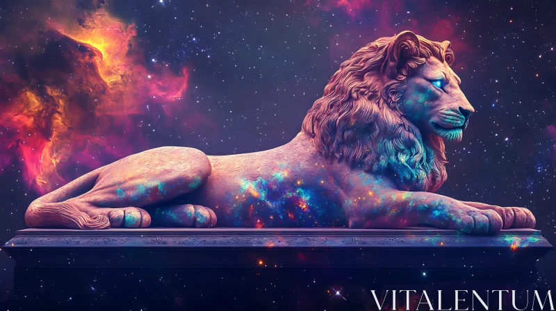 AI ART Celestial Lion Art