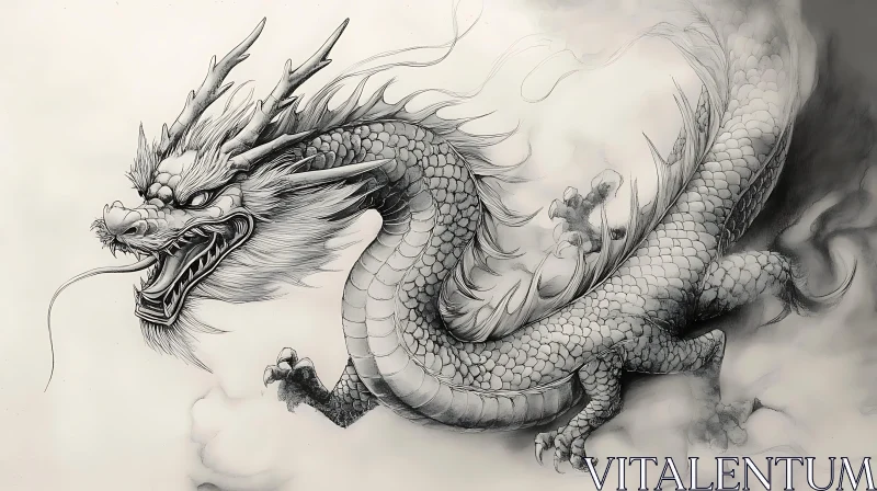 AI ART Detailed Dragon Illustration