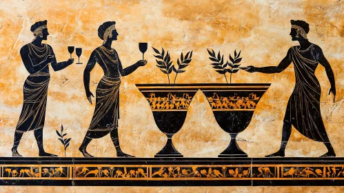 Ancient Greek Vase Painting with Figures