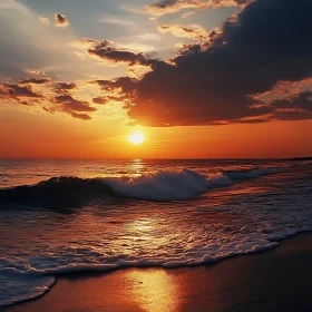 Tranquil Sunset Over the Ocean