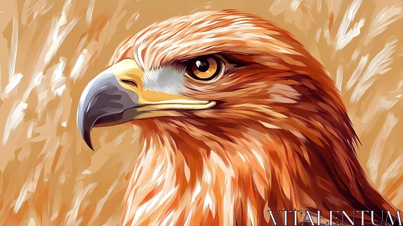 Intricate Hawk Illustration AI Image