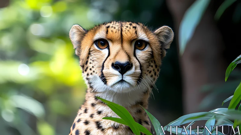 Cheetah in Lush Jungle AI Image