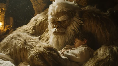 The Protector: Yeti and Sleeping Child