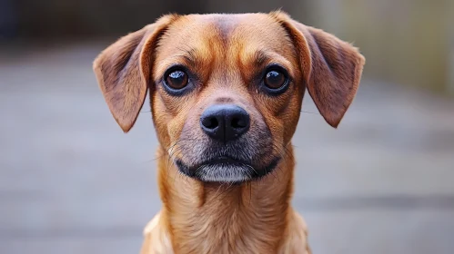 Charming Brown Dog Close-Up