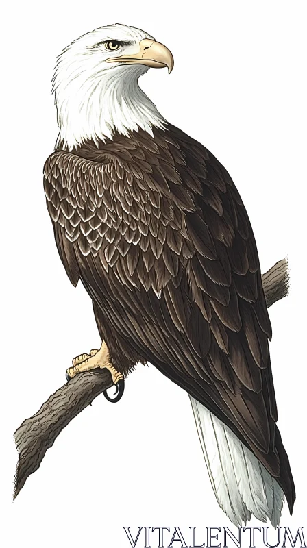 Eagle Art on Branch AI Image