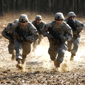 Army Soldiers Training Run