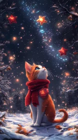 Winter Magic with a Curious Cat