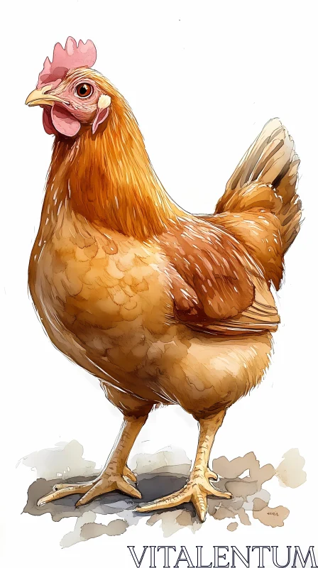 AI ART Detailed Chicken Painting