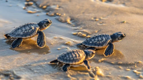 Tiny Turtles' Beach Trek