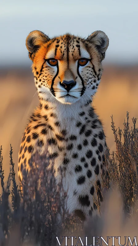 Graceful Cheetah in the Wild AI Image