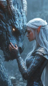 Fantasy Art: Elf and Dragon Connection