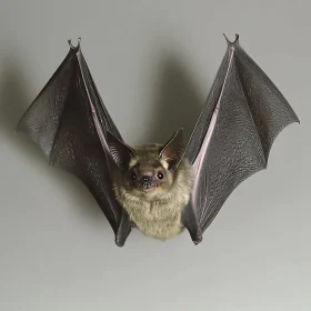 Bat with Open Wings Flying