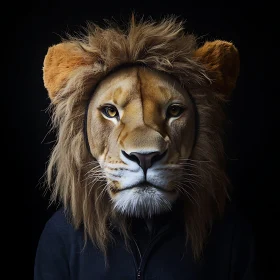 Person in Lion Mask