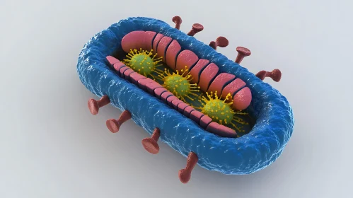 Microscopic Virus Structure Render