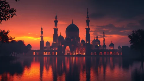 Sunset Reflections at the Grand Mosque