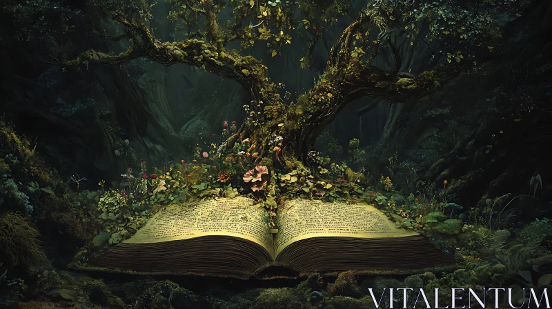 Mystical Forest Book AI Image