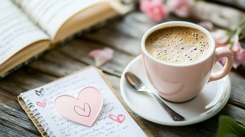 Aesthetic Coffee with Love Letter