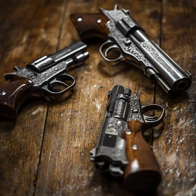 Engraved Firearms Still Life