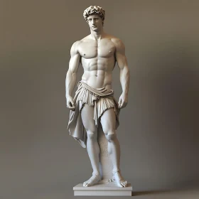 Elegant Sculpture of Man: Classical Art