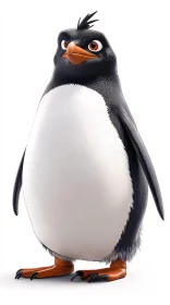 Animated Penguin with Expressive Eyes