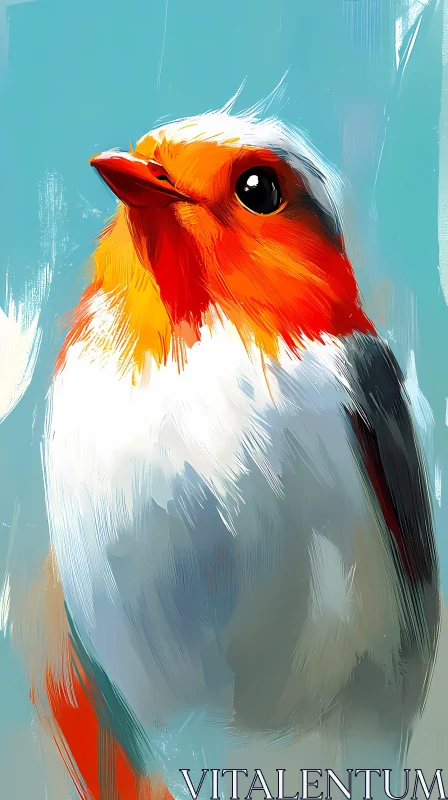 AI ART Colorful Bird Art