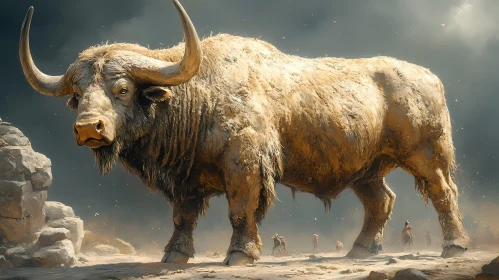 Giant Bull in Ancient Wilderness