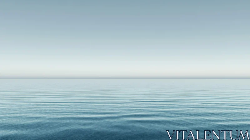 AI ART Tranquil Seascape with Endless Horizon