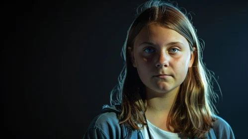 Greta Thunberg Environmentalist Portrait