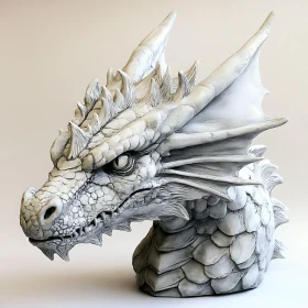 Dragon Head Stone Sculpture